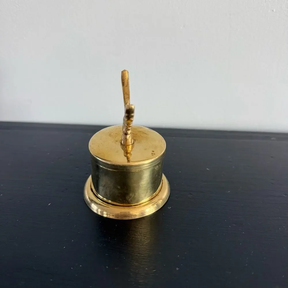 Vintage | Brass Eagle Stamp Roll Dispenser Decorative Container Made In India